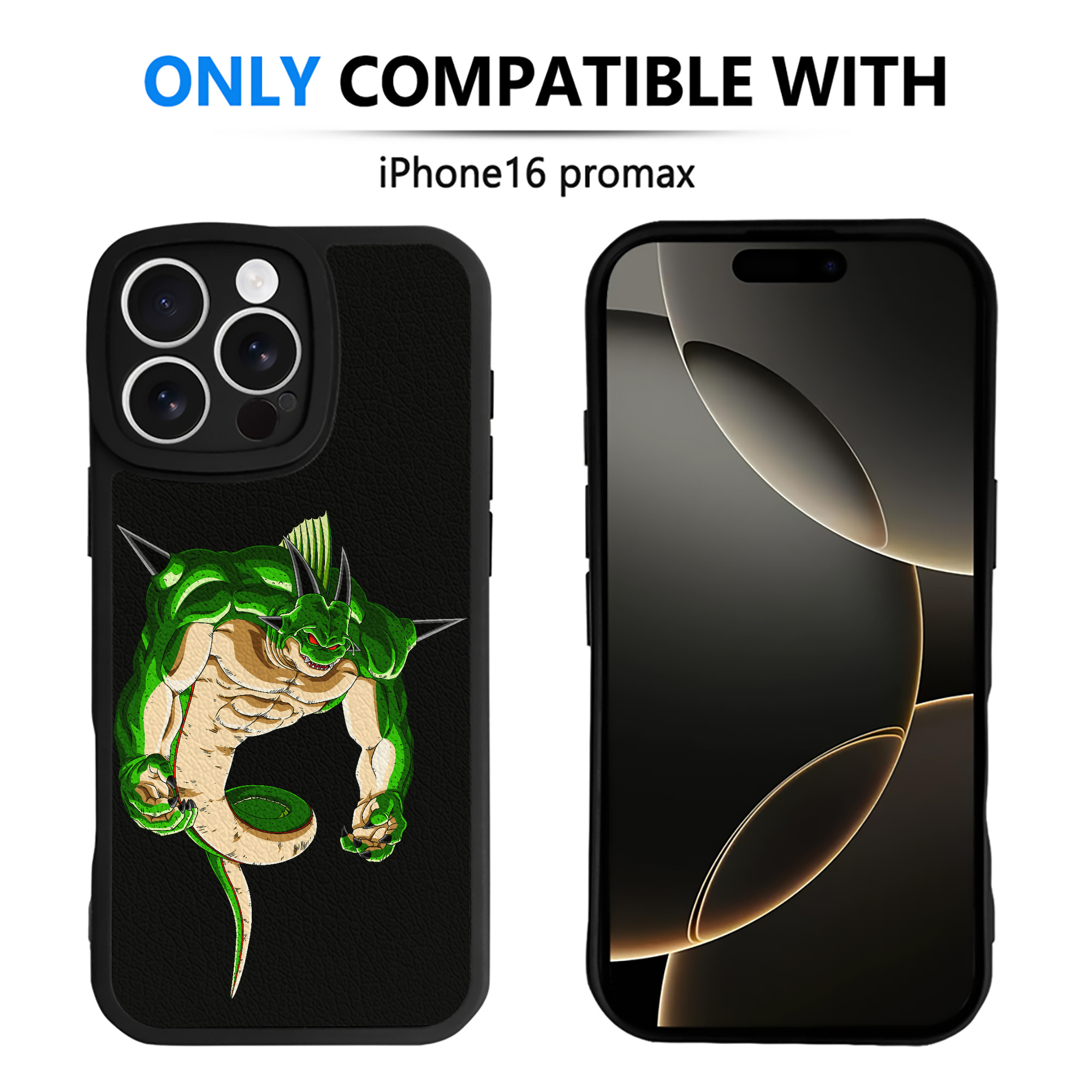 （画像用） ドラゴンボール 神龍 シェンロン DRAGON BALL Shenron 【iPhone 16シリーズ対応】シリコンスマホケース（レザー調） 材質：シリコン